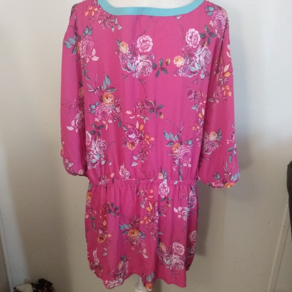 Pioneer Blouse Neon Floral Colorful Women's Size 3XL - Picture 7 of 9